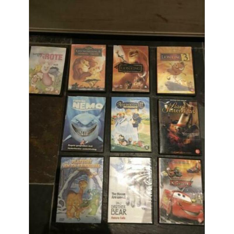 Grote set kinder en Disney dvd’s 76 stuks