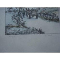 4 seizoenen four seasons tekeningen gesigneerd
