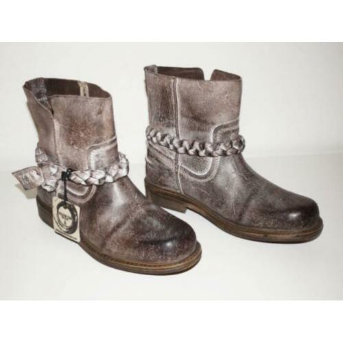 YELLOW CAB - leren Hooked laarzen Brown - maat 37