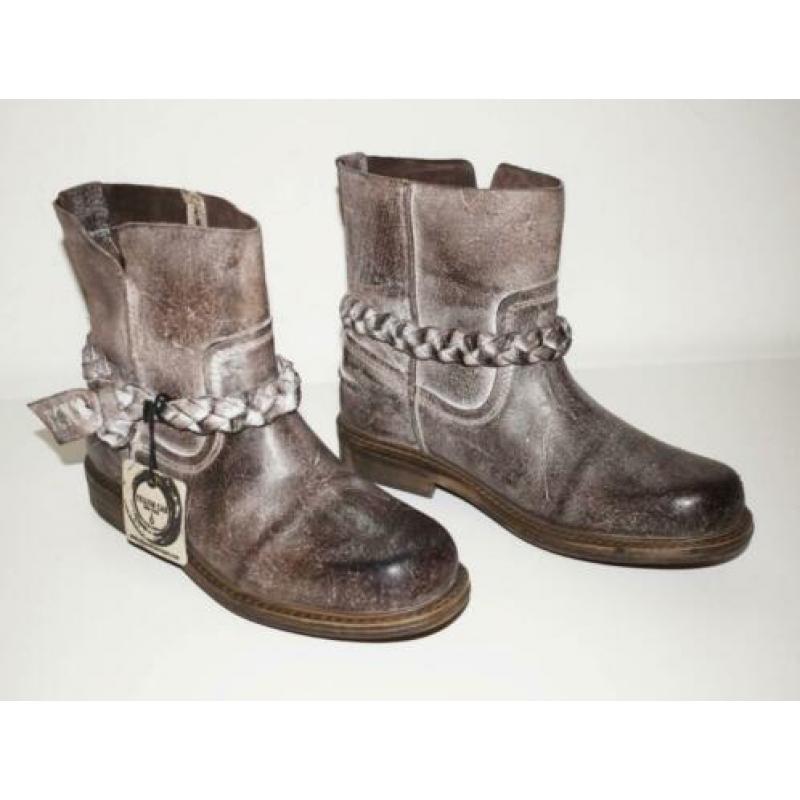 YELLOW CAB - leren Hooked laarzen Brown - maat 37