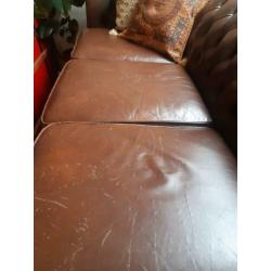 Pendragon Chesterfield leren 3 zits bank