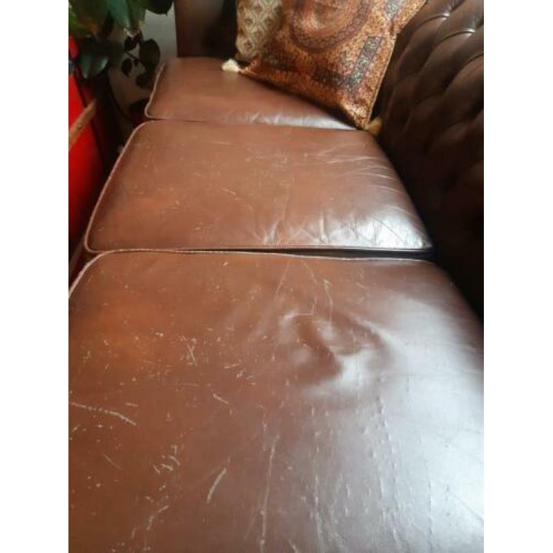 Pendragon Chesterfield leren 3 zits bank