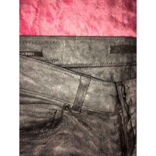 Zwart-grijze slimfit jeans van SUPERTRASH in maat 27