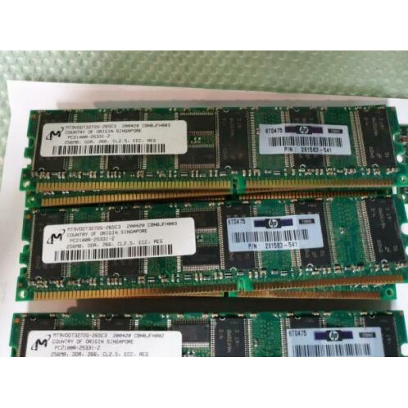 Partij 256MB DDR Geheugen 333 266 PC2100 HP Kingston CL2.5