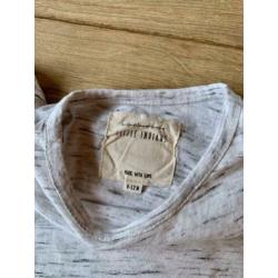 Z.g.a.n. Wit / grijs shirt van Little Indians, maat 80