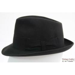 Vintage Gleufhoed Borsalino donker grijs 55 = S tot XS