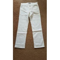 Witte angles jeans stretch met rechte pijp maat 38