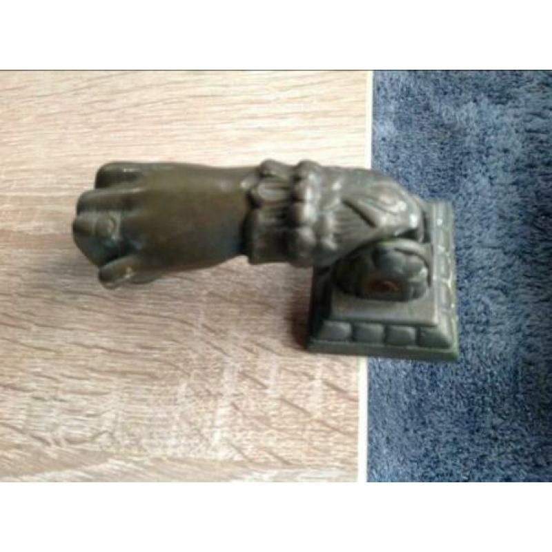 Bronzen deurklopper - hand