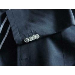 Blauwe -sunny day- blazer van wol/linnen van Tommy Hilfiger