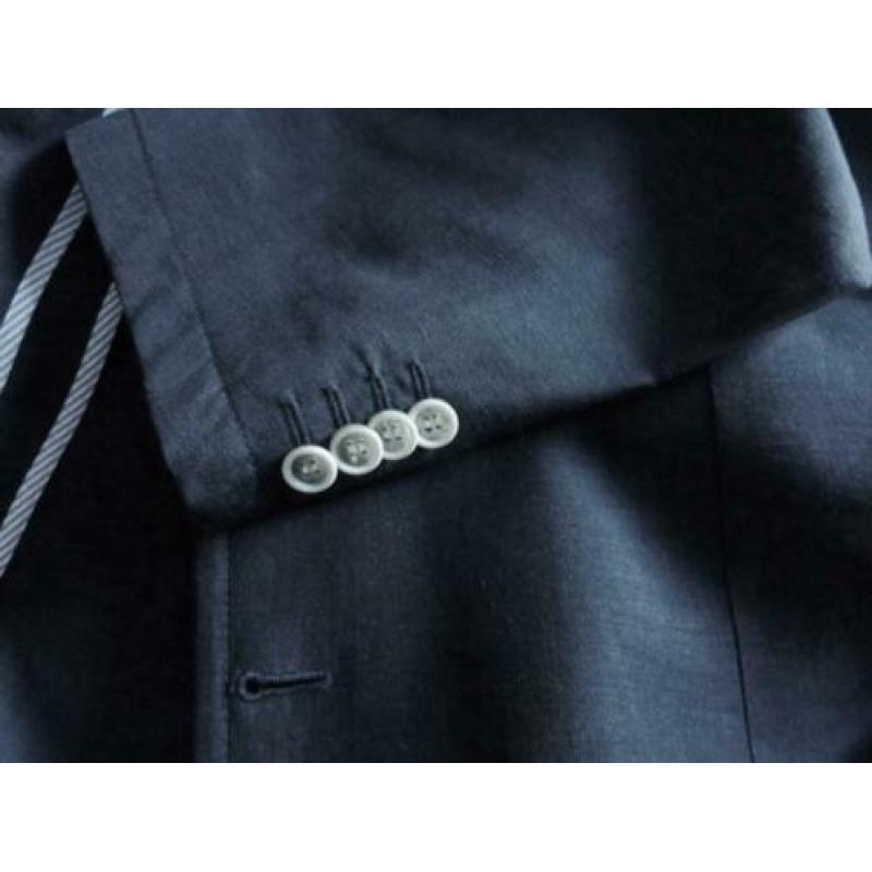 Blauwe -sunny day- blazer van wol/linnen van Tommy Hilfiger