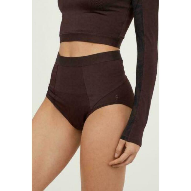 H&M High Waist Bikinibroekje, maat M, donkerpaars, NIEUW