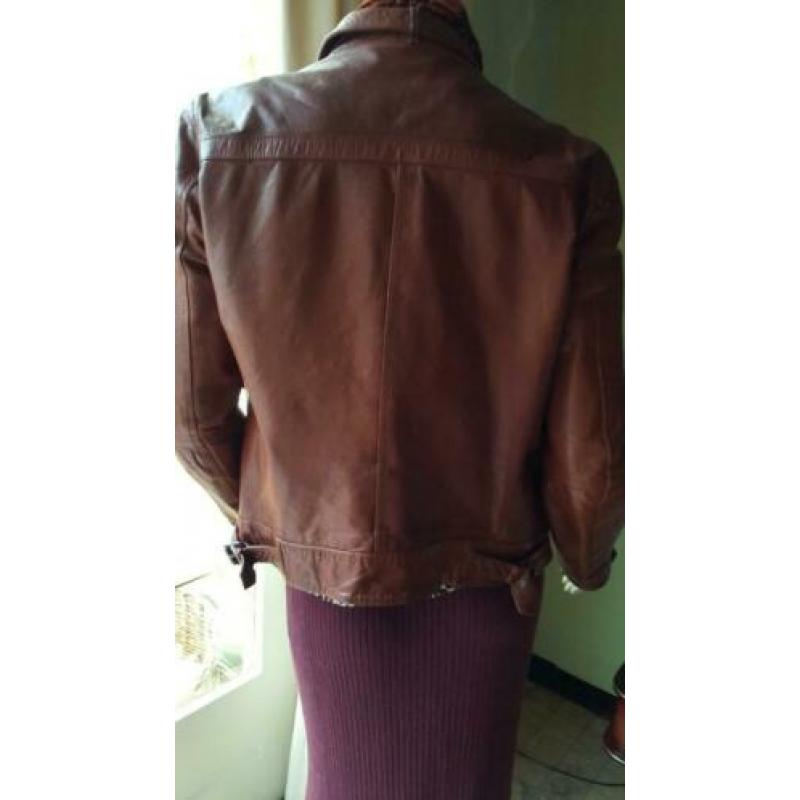 Leder jas Massimo Dutti mt 36