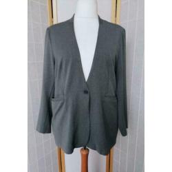 Grijs colbert met zwarte bies Ivy Bella Maat 50