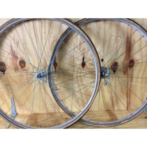Retro racefiets tube wielen racefiets rubin bleu