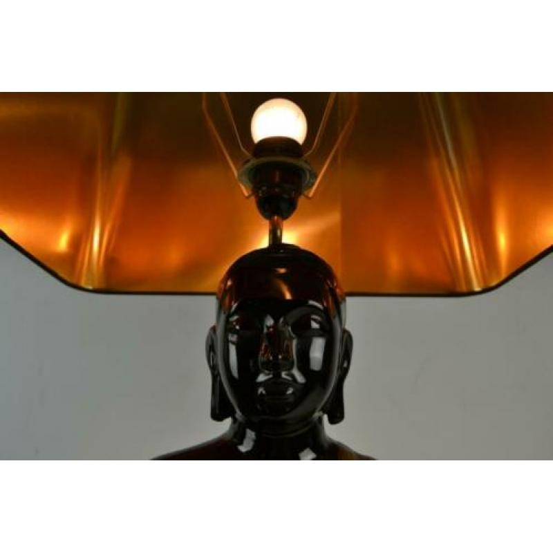 Grote vintage Hollywood Recency Boedha lamp - 1970s