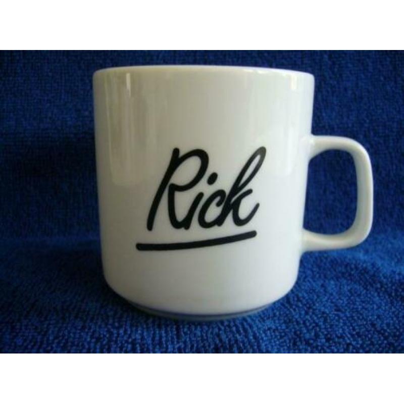 mok waarop de naam Rick (niet gebruikt)