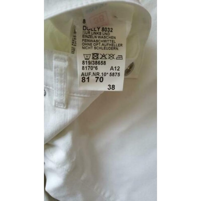 Witte angles jeans stretch met rechte pijp maat 38