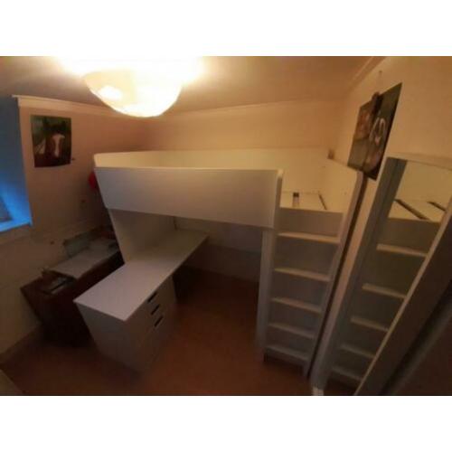 Stuva hoogslaper incl. bureau met 3 lades. 207x99x182