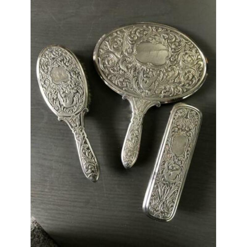 Vintage kap set gero zilver