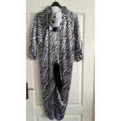 Onesie Zebra pluche verkleedkleding carnaval 140