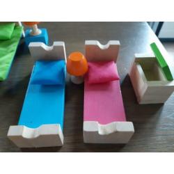 Poppen meubels hout 40-delig