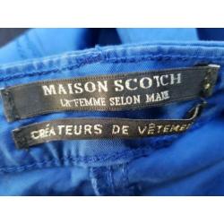 Maison Scotch blauwe (zomer)broek chino maat 38 (W30/L32)