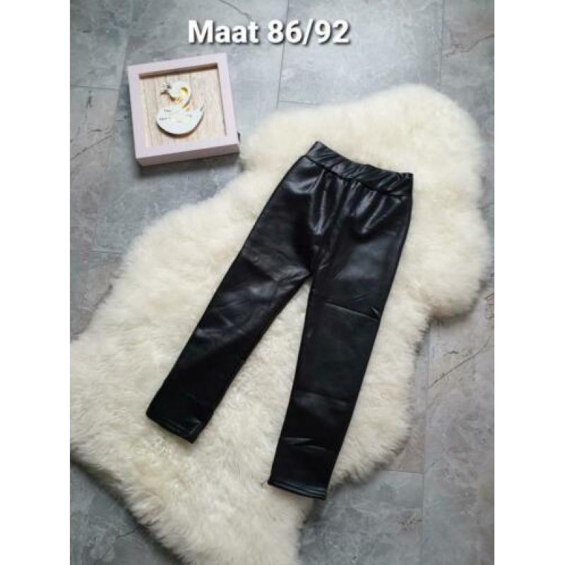 Maat 86/92 NIEUWE Meisjes Leer Lederen Broek *