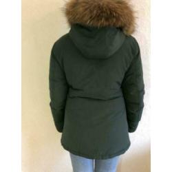 Airforce winterjas parka groen bontkraag M