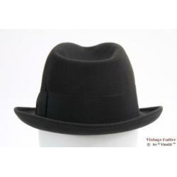 Vintage Gleufhoed Borsalino donker grijs 55 = S tot XS