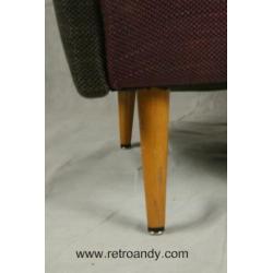 vintage Fauteuils tweekleurig nieuw gestoffeerd
