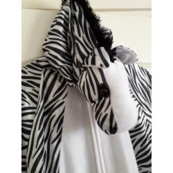 Onesie Zebra pluche verkleedkleding carnaval 140