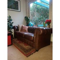 Pendragon Chesterfield leren 3 zits bank