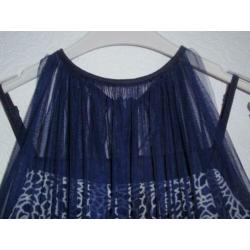 Maat 38 - blauw met tulle top tuniek