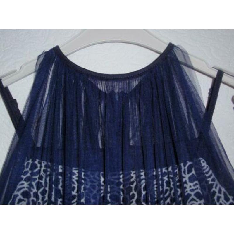 Maat 38 - blauw met tulle top tuniek
