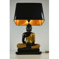 Grote vintage Hollywood Recency Boedha lamp - 1970s