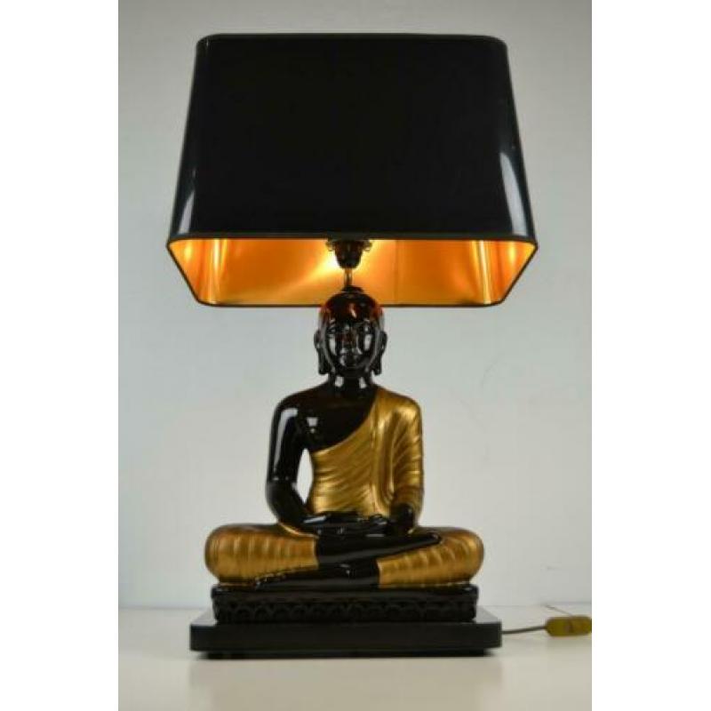 Grote vintage Hollywood Recency Boedha lamp - 1970s