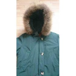 Airforce winterjas parka groen bontkraag M