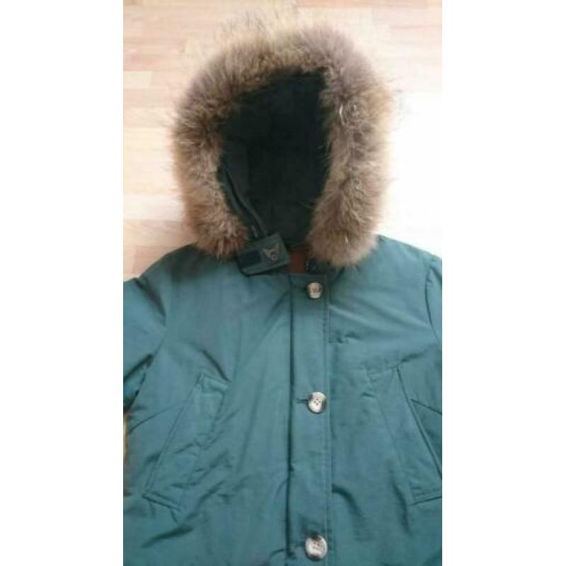 Airforce winterjas parka groen bontkraag M