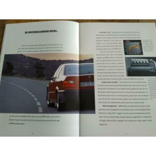 BMW 3 serie e36 (325 td) schitterende folder uit 2/1991