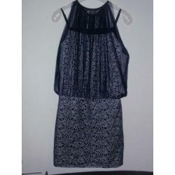 Maat 38 - blauw met tulle top tuniek