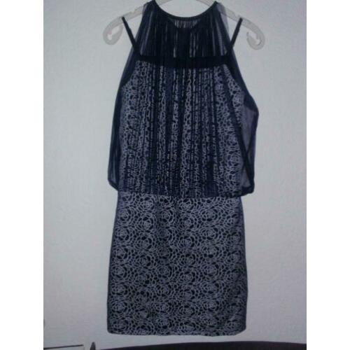 Maat 38 - blauw met tulle top tuniek