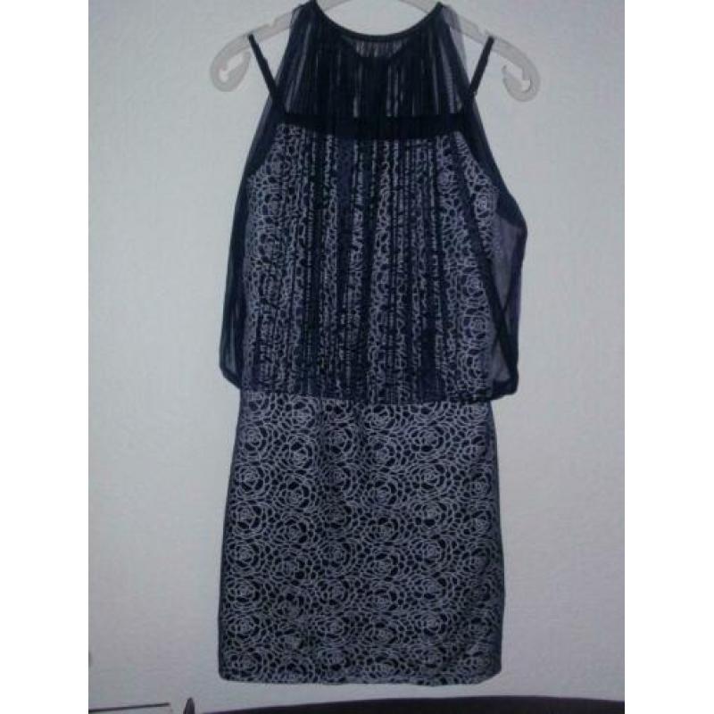 Maat 38 - blauw met tulle top tuniek