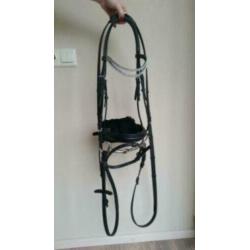 Hoofdstel compleet Full zwart leder met bit