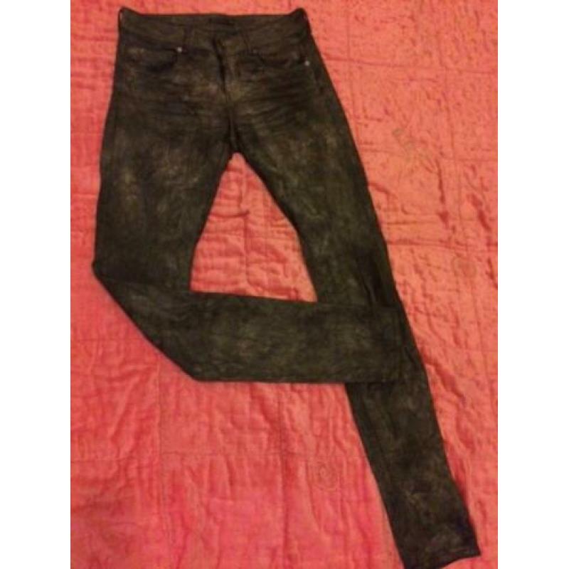 Zwart-grijze slimfit jeans van SUPERTRASH in maat 27