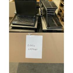 Partij laptops 200 stuks