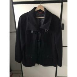 MS mode zwarte winterjas maat 50