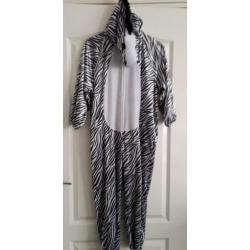 Onesie Zebra pluche verkleedkleding carnaval 140