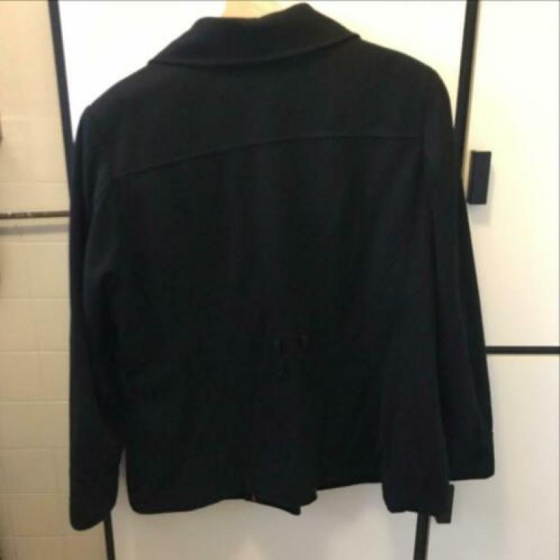 MS mode zwarte winterjas maat 50