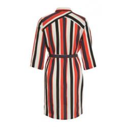 NIEUW,"OBJECT"gestreepte jurk/tuniek zwart/wit/geel/blauw 42