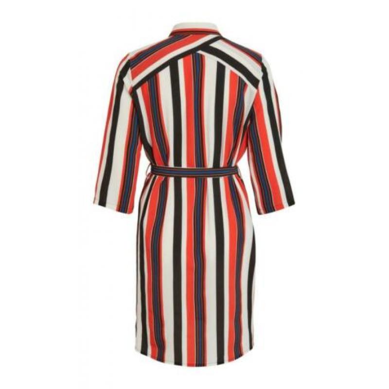 NIEUW,"OBJECT"gestreepte jurk/tuniek zwart/wit/geel/blauw 42
